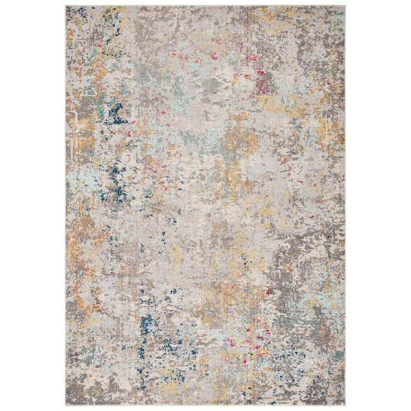 Safavieh Madison Power Loomed Rectangle Area RugGrey & Gold 10 x 14 ft. MAD453F-10
